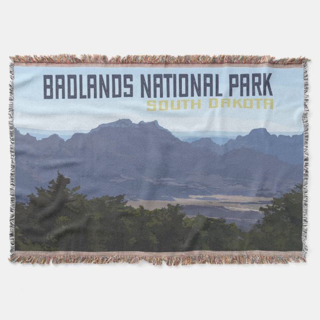 Manta Parque nacional de Badlands Cotton Throw (Anverso)