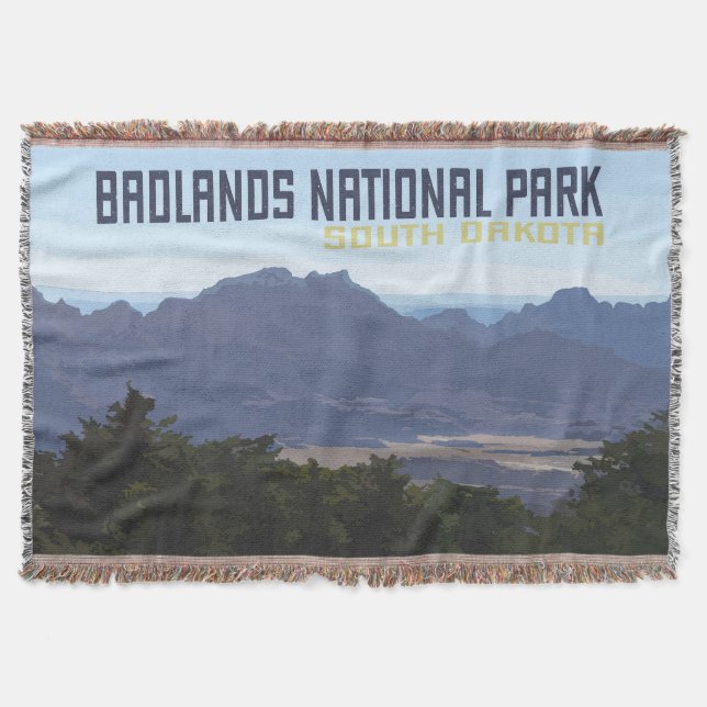 Manta Parque nacional de Badlands Cotton Throw (Anverso)