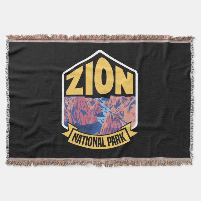 Manta Parque Nacional Zion Utah Retro (Anverso)