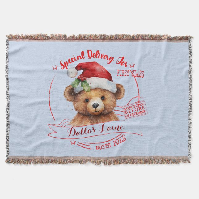 Manta Parto especial de bebé azul (Anverso)