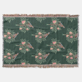 Manta Partridge in a pear tree Christmas Carole on green