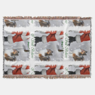Manta Pastor de Shetland Sheltie Navidad