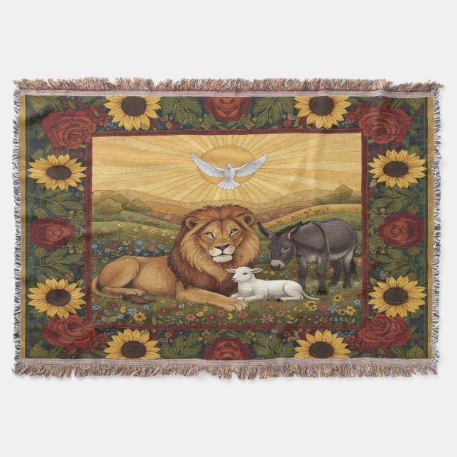 Manta Pastoral Peace Throw Blanket (Anverso)