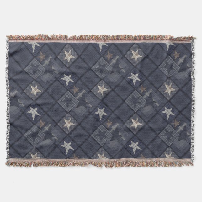 Manta Patchado azul (Anverso)