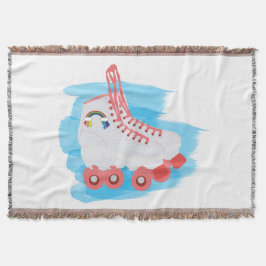 Manta Patines de rodillos con salpicadura de acuarela