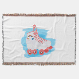 Manta Patines de rodillos con salpicadura de acuarela