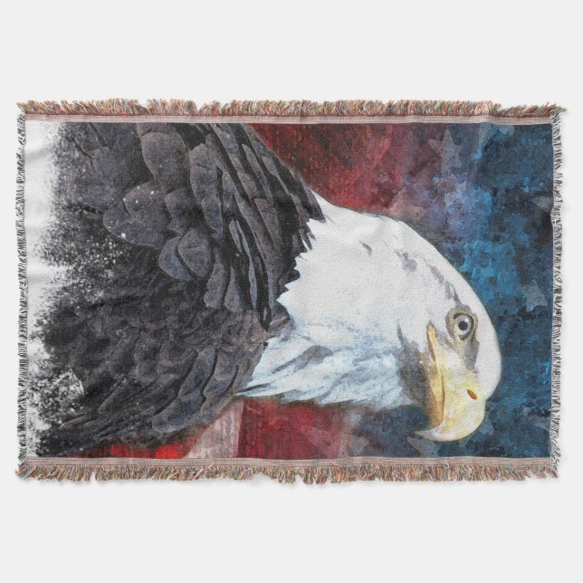 Manta patriótica calva del tiro de la bandera (Anverso)