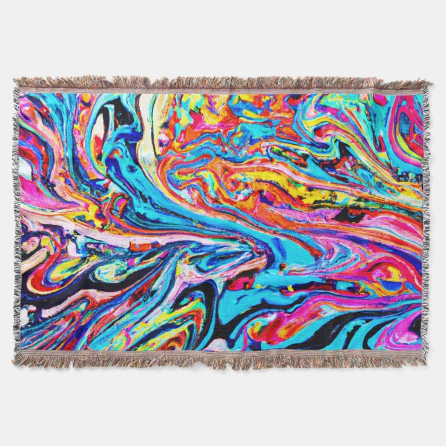 Manta Patrón abstracto colorido (Anverso)