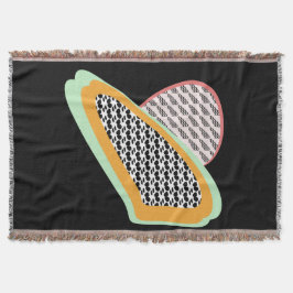 Manta Patrón abstracto de papaya y pitahaya
