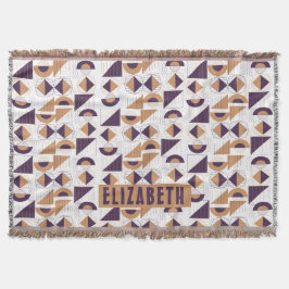 Manta Patrón abstracto estético púrpura y dorado