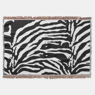 Manta Patrón artístico negro y blanco de camuflaje cebra