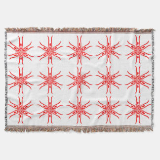 Manta patrón blanco rojo A 2-22