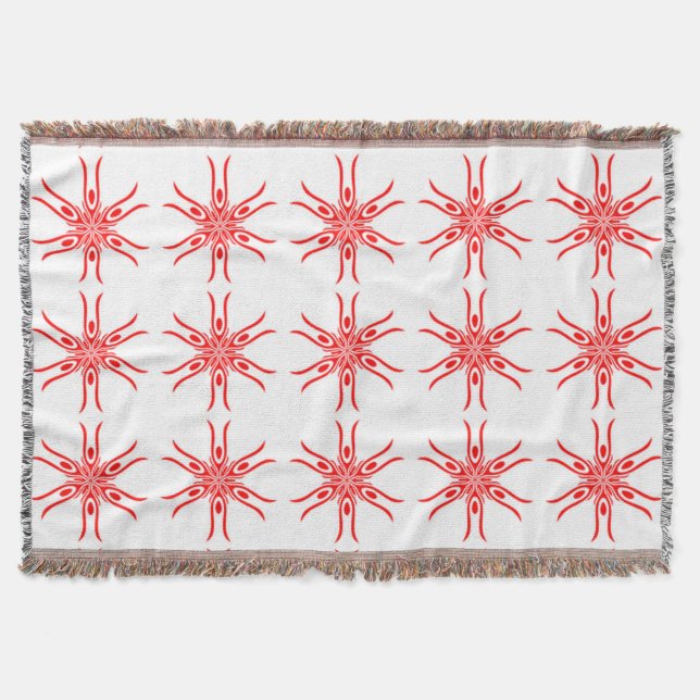 Manta patrón blanco rojo A 2-22 (Anverso)