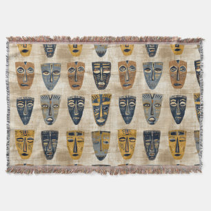 Manta Patrón boho máscara tribal
