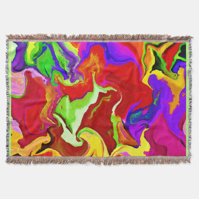 Manta Patrón de abstracciones coloridas y vívidas (Anverso)