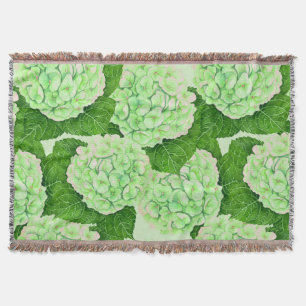 Manta Patrón de acuarela de Hydrangea