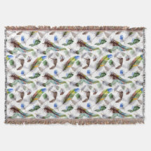 Patrón de acuarela de plumas