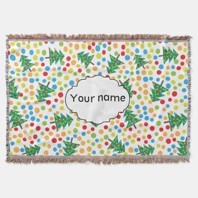 Manta patrón de árboles de Navidad (Anverso)