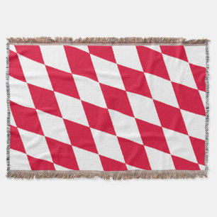 Manta Patrón de bandera de diamantes de Baviera roja y b