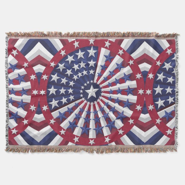 Manta Patrón de bandera de EEUU isométrico (Anverso)