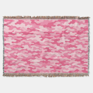 Manta Patrón de camuflaje femenino rosa