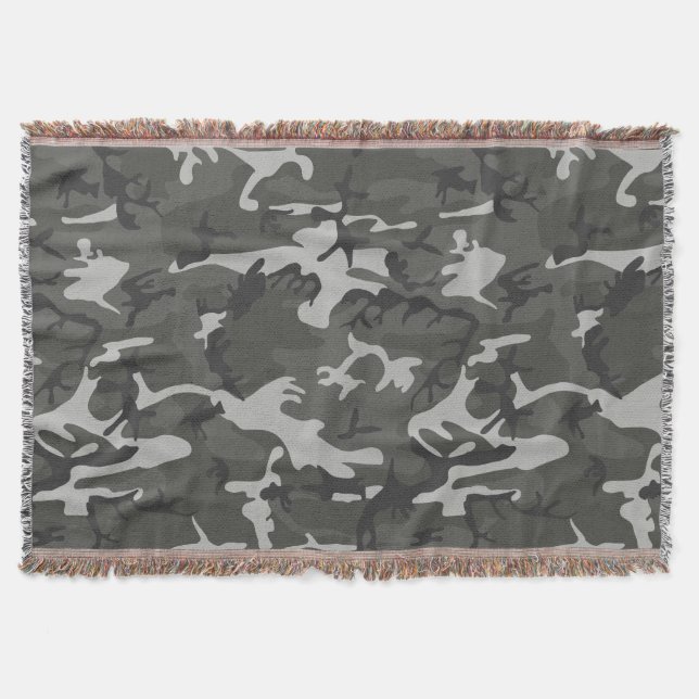 Manta Patrón de camuflaje gris, patrón militar, ejército (Anverso)