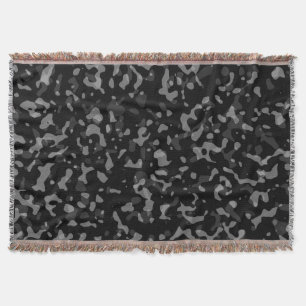 Manta Patrón de camuflaje negro y gris de moda