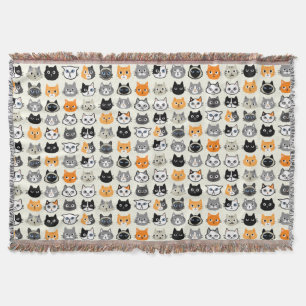 Manta Patrón de caras de gato   Guay Kitty Cat Lover