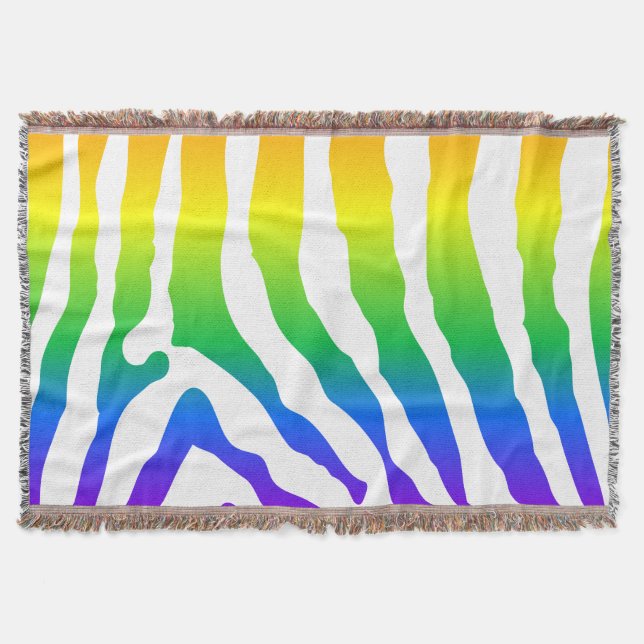 Manta Patrón de cebra arco iris (Anverso)