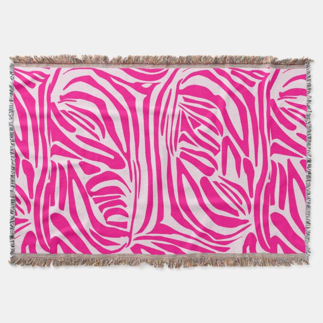 Manta Patrón de cebra rosa (Anverso)