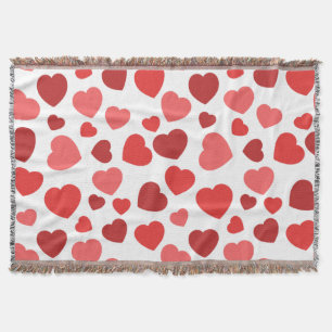 Manta Patrón De Corazones, Corazones Rojos, Patrón De Co