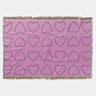 Manta Patrón de corazones de renos de Navidad lindos