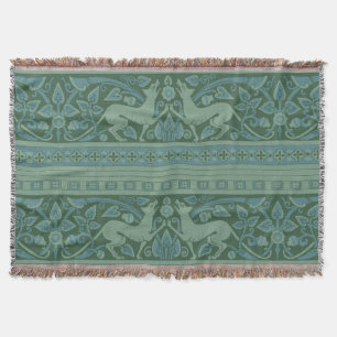 Manta Patrón de Deco Nouveau de perro naturaleza animal
