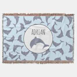 Manta Patrón de delfines en el mar