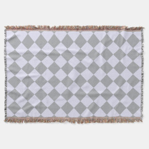 Manta Patrón de diamante en gris y lavanda