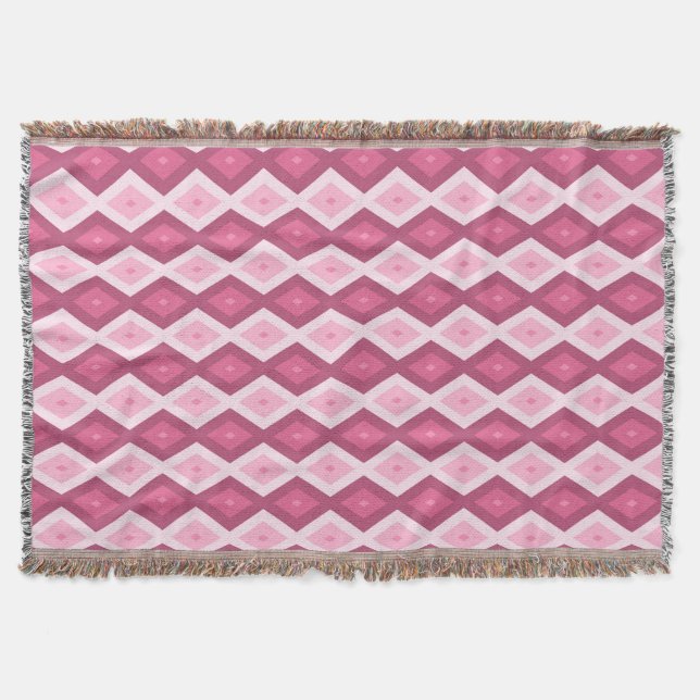 Manta Patrón de diamante rosa (Anverso)