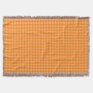 Manta Patrón de diamantes de combinación naranja