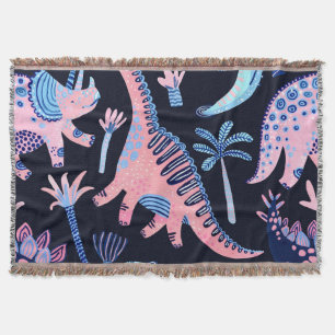 Manta Patrón de dinosaurios personalizados.