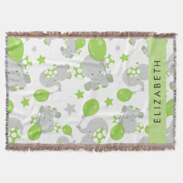 Manta Patrón De Elefantes, Elefantes Cutos, Tu Nombre