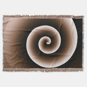 Manta Patrón de espiral de roya marrón