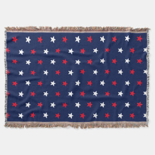 Manta Patrón de estrella patriótico rojo blanco azul mar