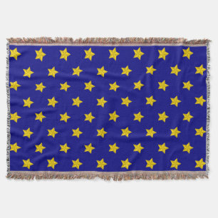 Manta Patrón de estrellas de oro, azul marino, exclusivo