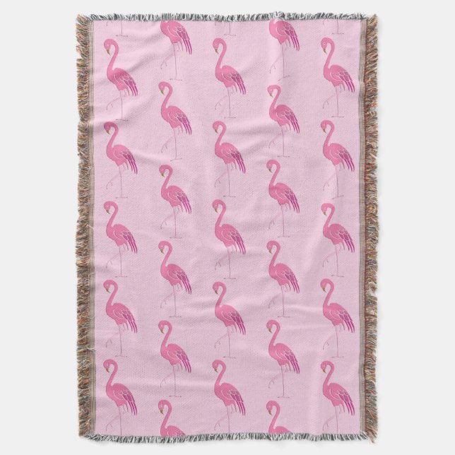 Manta Patrón de flamenco rosa bonito (Frente vertical)