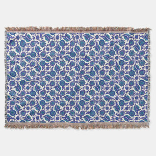 Manta Patrón de Flor Azul de Iznik