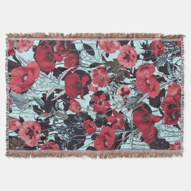 Manta Patrón de flor de amapola (Anverso)