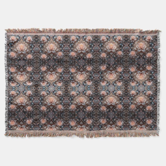 Manta Patrón de flor de Rosa (Anverso)