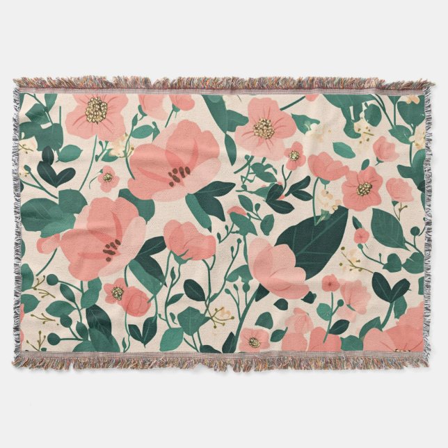 Manta Patrón de Flor Peachy-Keen (Anverso)