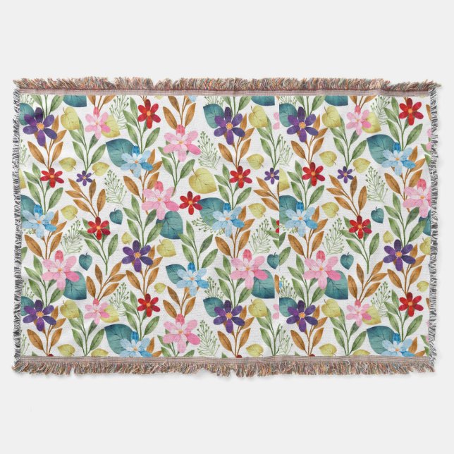 Manta Patrón de flores acuáticas-67666 (Anverso)