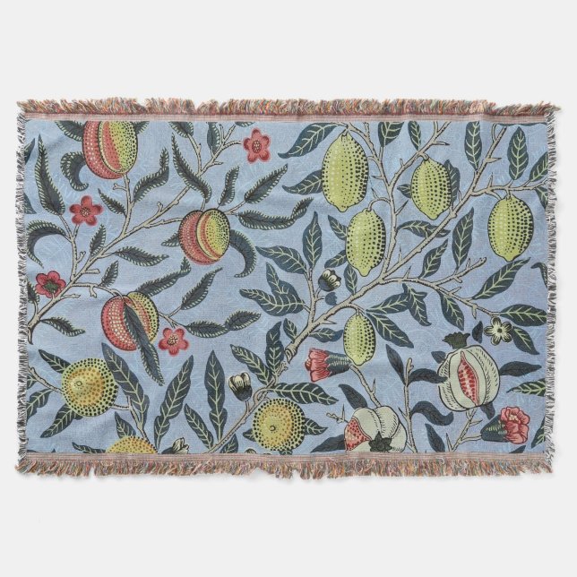 Manta Patrón de Frutas de Granada Antiguo de William Mor (Anverso)
