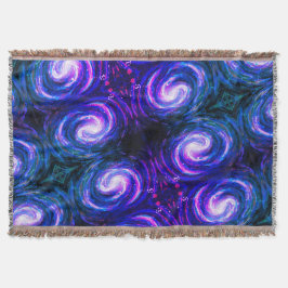 Manta Patrón de galaxia púrpura pintado a mano